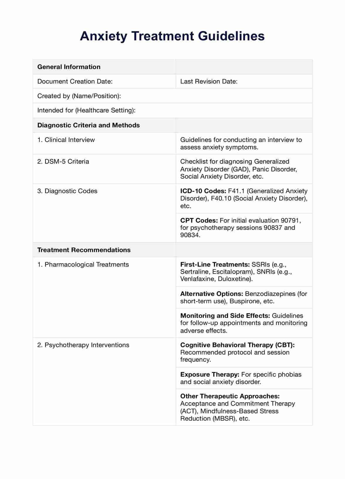 Plan de tratamiento de trastorno de desregulación disruptiva del estado de ánimo PDF Example