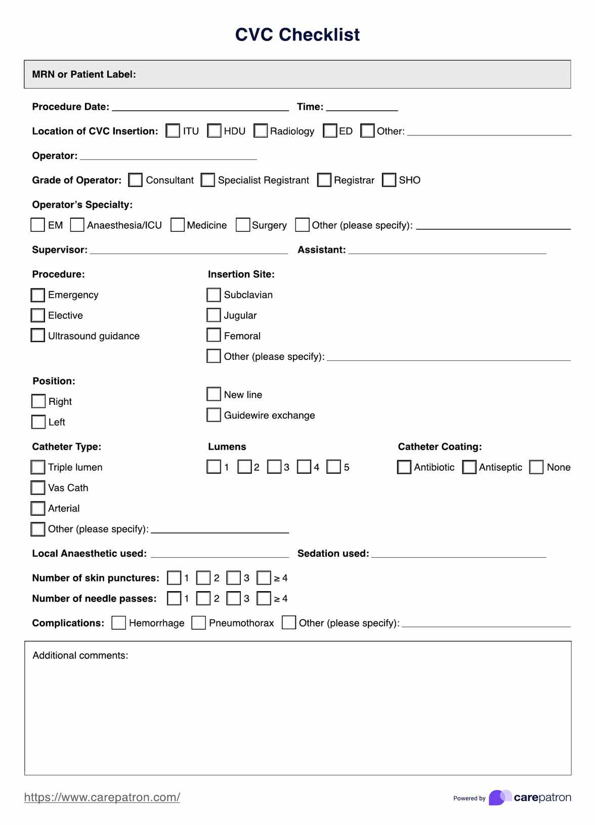 CVC-Checkliste PDF Example