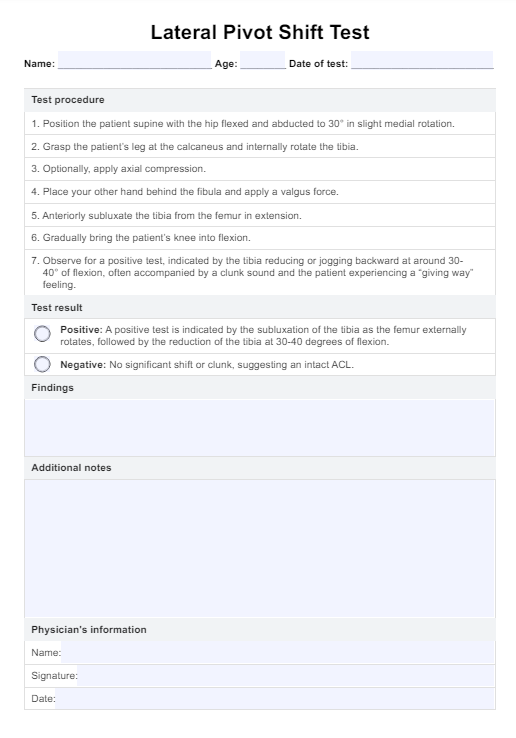 Prueba de cambio de pivote lateral PDF Example