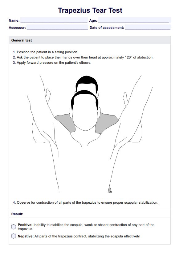 Trapezius Tear Test PDF Example